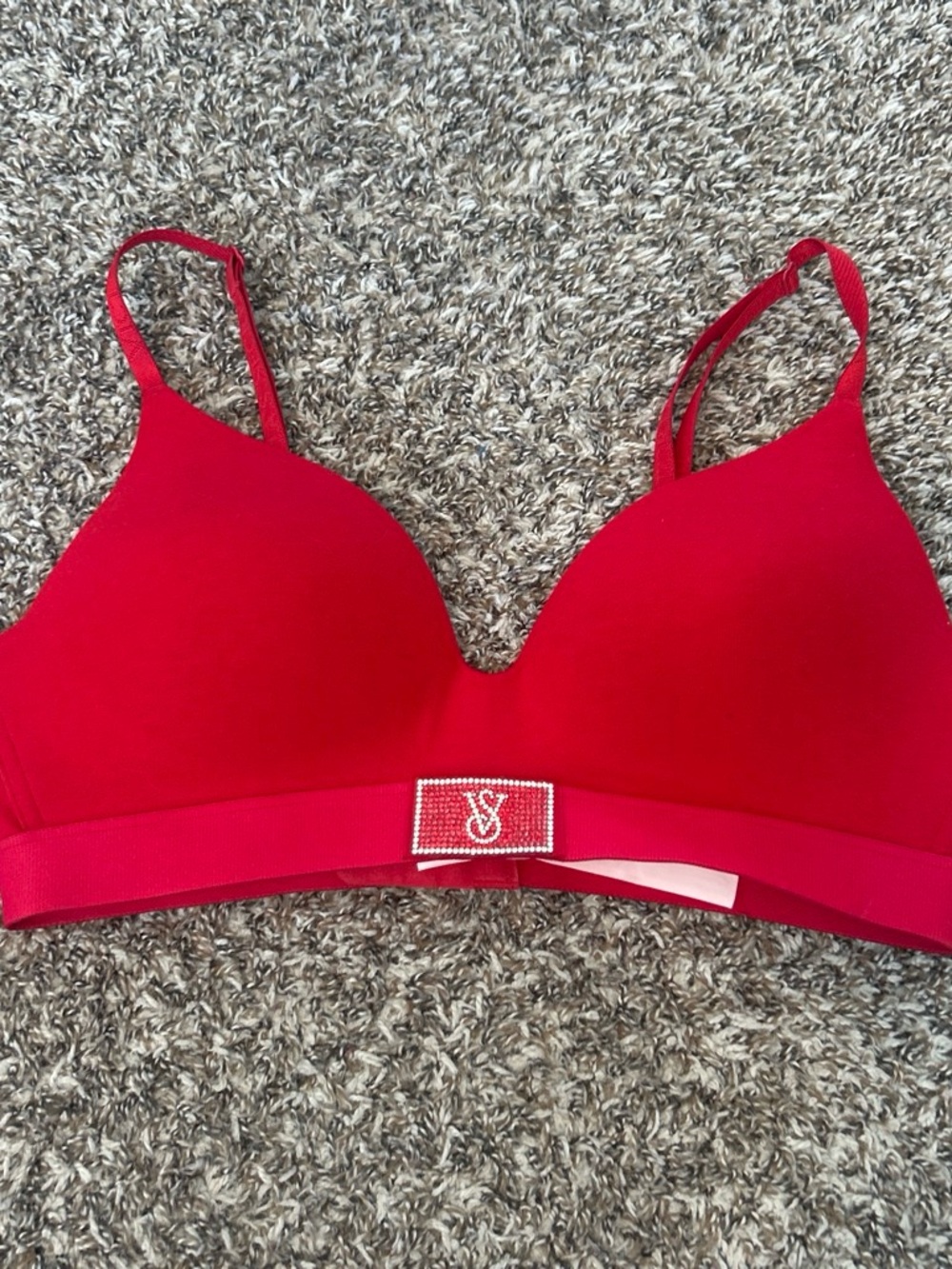 Victoria's Secret Red Wireless Molded T-Shirt Bra